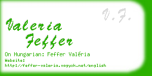valeria feffer business card